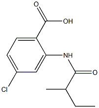 4-chloro-2-(2-methylbutanamido)benzoic acid 结构式