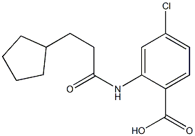 4-chloro-2-(3-cyclopentylpropanamido)benzoic acid 结构式