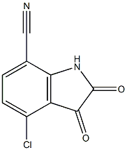 4-chloro-2,3-dioxo-2,3-dihydro-1H-indole-7-carbonitrile 结构式