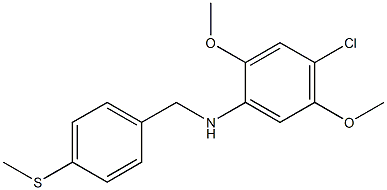 4-chloro-2,5-dimethoxy-N-{[4-(methylsulfanyl)phenyl]methyl}aniline 结构式