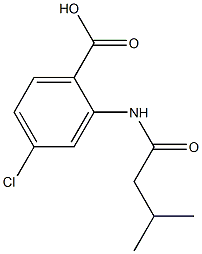 4-chloro-2-[(3-methylbutanoyl)amino]benzoic acid 结构式