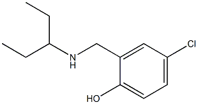 4-chloro-2-[(pentan-3-ylamino)methyl]phenol 结构式