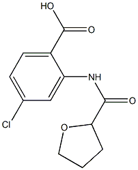 4-chloro-2-[(tetrahydrofuran-2-ylcarbonyl)amino]benzoic acid 结构式