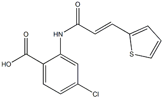 4-chloro-2-[3-(thiophen-2-yl)prop-2-enamido]benzoic acid 结构式