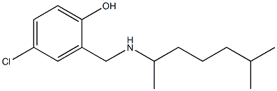 4-chloro-2-{[(6-methylheptan-2-yl)amino]methyl}phenol 结构式