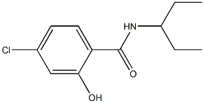 4-chloro-2-hydroxy-N-(pentan-3-yl)benzamide 结构式