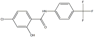 4-chloro-2-hydroxy-N-[4-(trifluoromethyl)phenyl]benzamide 结构式