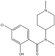 4-chloro-2-hydroxy-N-methyl-N-(1-methylpiperidin-4-yl)benzamide 结构式