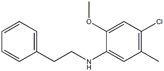 4-chloro-2-methoxy-5-methyl-N-(2-phenylethyl)aniline 结构式