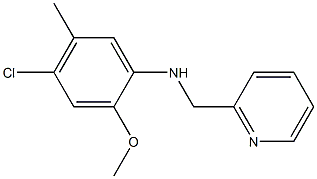 4-chloro-2-methoxy-5-methyl-N-(pyridin-2-ylmethyl)aniline 结构式