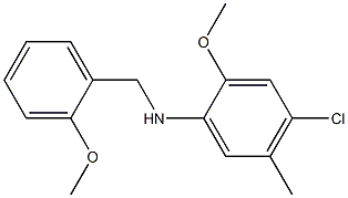 4-chloro-2-methoxy-N-[(2-methoxyphenyl)methyl]-5-methylaniline 结构式