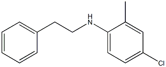 4-chloro-2-methyl-N-(2-phenylethyl)aniline 结构式