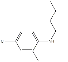 4-chloro-2-methyl-N-(pentan-2-yl)aniline 结构式