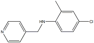 4-chloro-2-methyl-N-(pyridin-4-ylmethyl)aniline 结构式