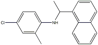 4-chloro-2-methyl-N-[1-(naphthalen-1-yl)ethyl]aniline 结构式