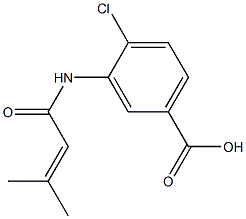 4-chloro-3-(3-methylbut-2-enamido)benzoic acid 结构式