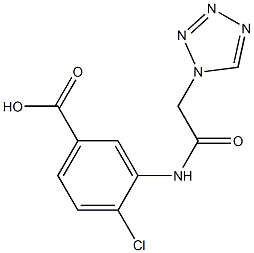 4-chloro-3-[(1H-tetrazol-1-ylacetyl)amino]benzoic acid 结构式