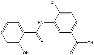 4-chloro-3-[(2-hydroxybenzoyl)amino]benzoic acid 结构式