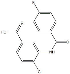 4-chloro-3-[(4-fluorobenzoyl)amino]benzoic acid 结构式