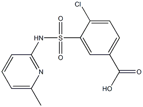 4-chloro-3-[(6-methylpyridin-2-yl)sulfamoyl]benzoic acid 结构式
