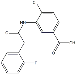 4-chloro-3-[2-(2-fluorophenyl)acetamido]benzoic acid 结构式