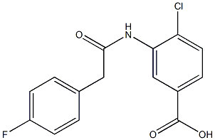 4-chloro-3-[2-(4-fluorophenyl)acetamido]benzoic acid 结构式