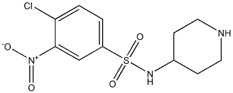 4-chloro-3-nitro-N-(piperidin-4-yl)benzene-1-sulfonamide 结构式