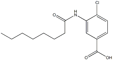 4-chloro-3-octanamidobenzoic acid 结构式