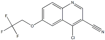 4-chloro-6-(2,2,2-trifluoroethoxy)quinoline-3-carbonitrile 结构式