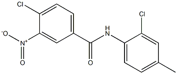 4-chloro-N-(2-chloro-4-methylphenyl)-3-nitrobenzamide 结构式