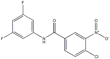 4-氯-N-(3,5-二氟苯基)-3-硝基苯甲酰胺 结构式