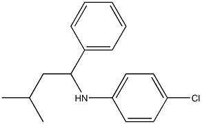 4-chloro-N-(3-methyl-1-phenylbutyl)aniline 结构式