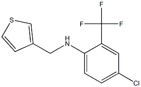 4-chloro-N-(thiophen-3-ylmethyl)-2-(trifluoromethyl)aniline 结构式