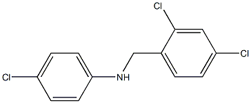 4-chloro-N-[(2,4-dichlorophenyl)methyl]aniline 结构式