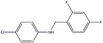 4-chloro-N-[(2,4-difluorophenyl)methyl]aniline 结构式
