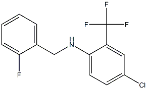 4-chloro-N-[(2-fluorophenyl)methyl]-2-(trifluoromethyl)aniline 结构式