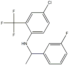 4-chloro-N-[1-(3-fluorophenyl)ethyl]-2-(trifluoromethyl)aniline 结构式