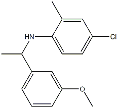 4-chloro-N-[1-(3-methoxyphenyl)ethyl]-2-methylaniline 结构式