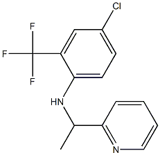 4-chloro-N-[1-(pyridin-2-yl)ethyl]-2-(trifluoromethyl)aniline 结构式