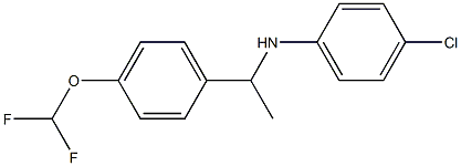 4-chloro-N-{1-[4-(difluoromethoxy)phenyl]ethyl}aniline 结构式