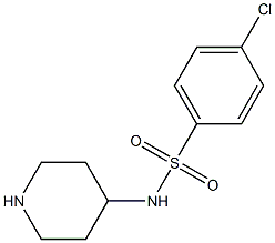 4-chloro-N-piperidin-4-ylbenzenesulfonamide 结构式