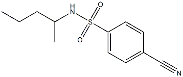 4-cyano-N-(1-methylbutyl)benzenesulfonamide 结构式