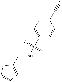 4-cyano-N-(2-furylmethyl)benzenesulfonamide 结构式