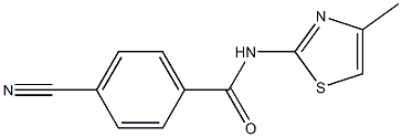 4-cyano-N-(4-methyl-1,3-thiazol-2-yl)benzamide 结构式