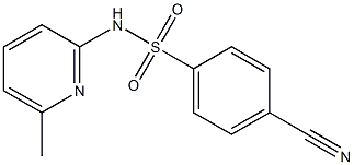 4-cyano-N-(6-methylpyridin-2-yl)benzene-1-sulfonamide 结构式