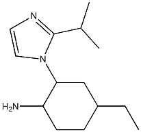 4-ethyl-2-[2-(propan-2-yl)-1H-imidazol-1-yl]cyclohexan-1-amine 结构式