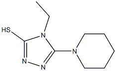 4-ethyl-5-piperidin-1-yl-4H-1,2,4-triazole-3-thiol 结构式