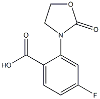 4-fluoro-2-(2-oxo-1,3-oxazolidin-3-yl)benzoic acid 结构式