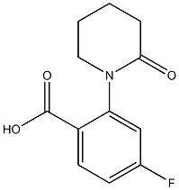 4-fluoro-2-(2-oxopiperidin-1-yl)benzoic acid 结构式