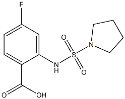 4-fluoro-2-[(pyrrolidine-1-sulfonyl)amino]benzoic acid 结构式